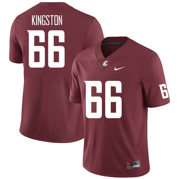 Men #66 Jarrett Kingston Washington State Cougars College Football Jerseys Sale-Crimson
